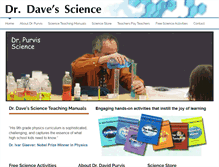 Tablet Screenshot of drdavesscience.com